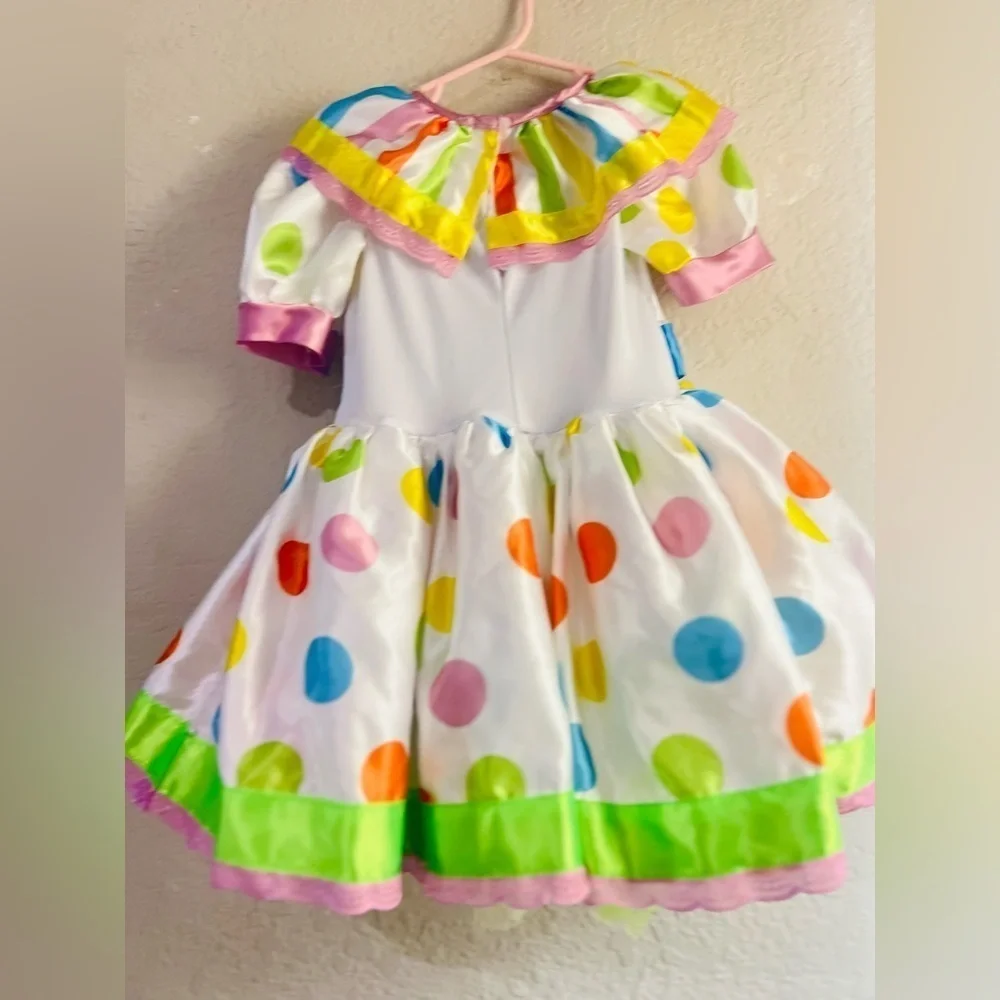 Rubies Toddler Girls Little Clown Girl Toddler Costume dress only size 4T